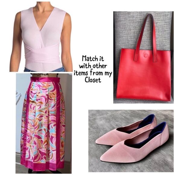 LAST CHANCE Zara satin look pink paisley print skirt - Picture 8 of 10